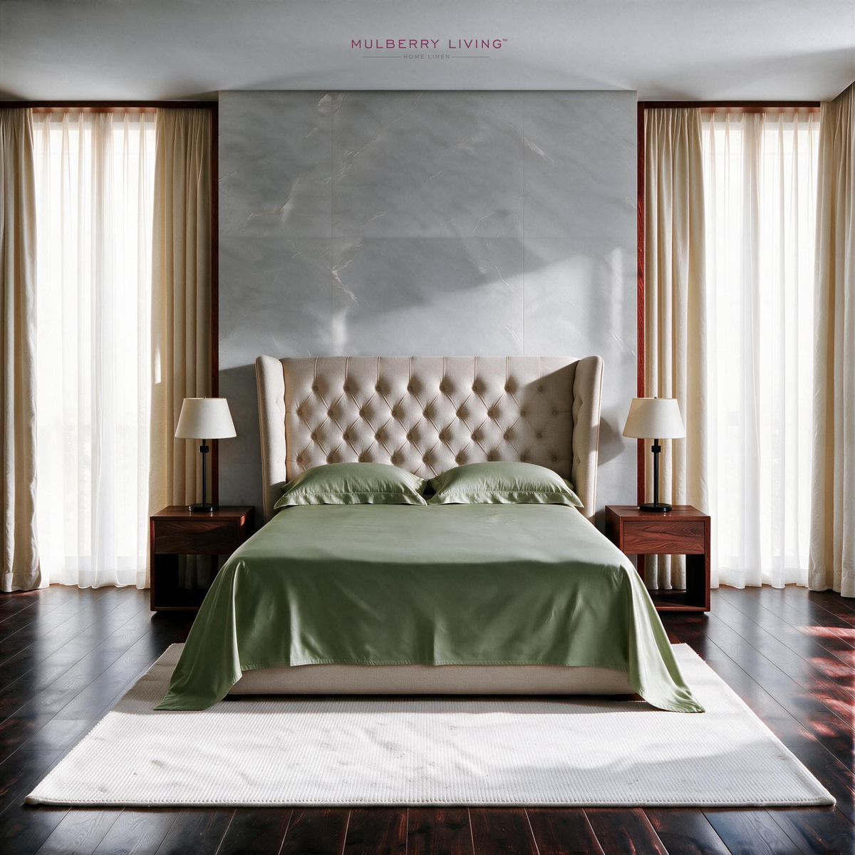 Eco-Friendly Tencel Sateen Super King Bedsheet Set with 2 Pillow Covers – Cooling, Ultra-Soft & Silky Smooth