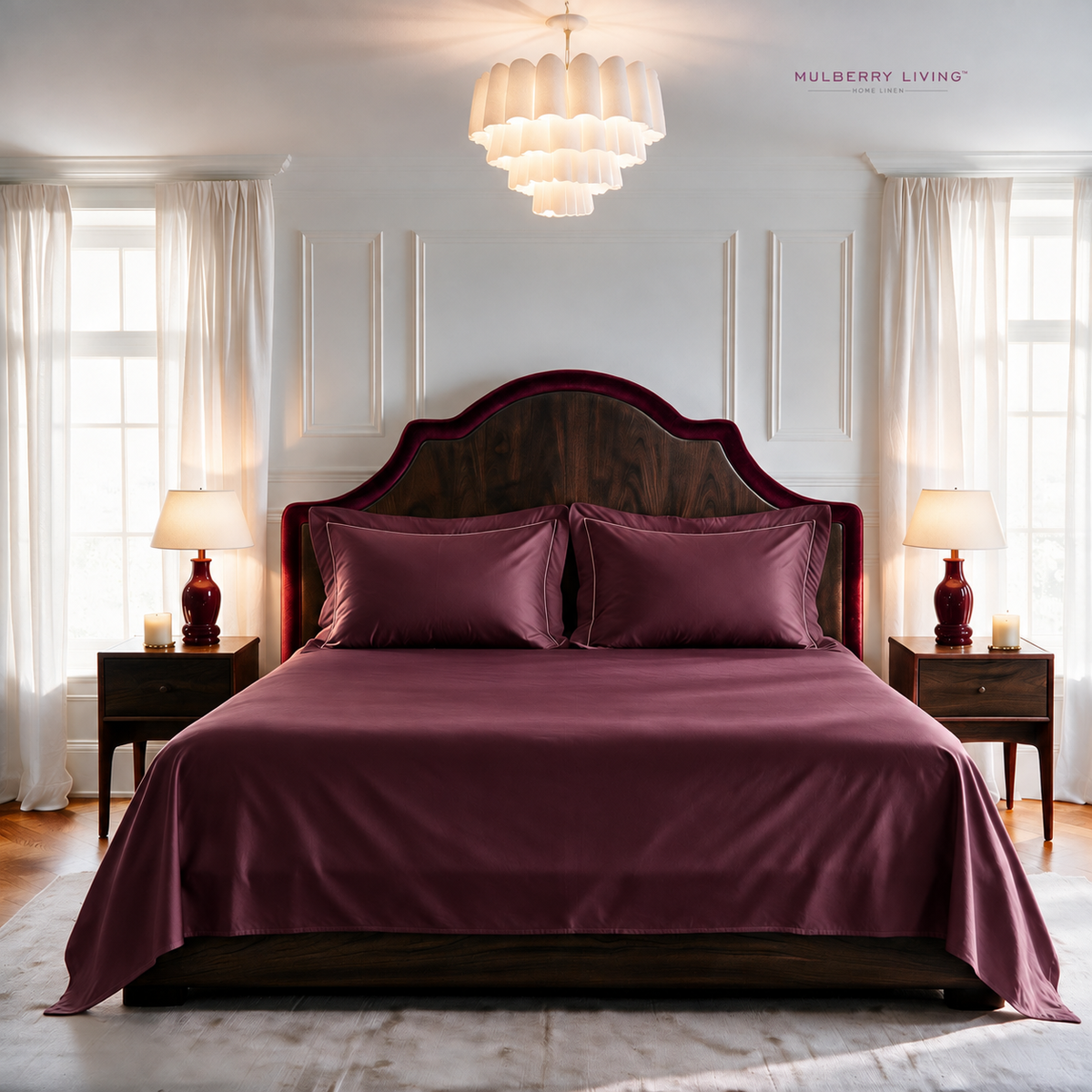 Minimal Solid Super Sateen Bedsheet Set with 2 Pillow Covers – Soft & Breathable