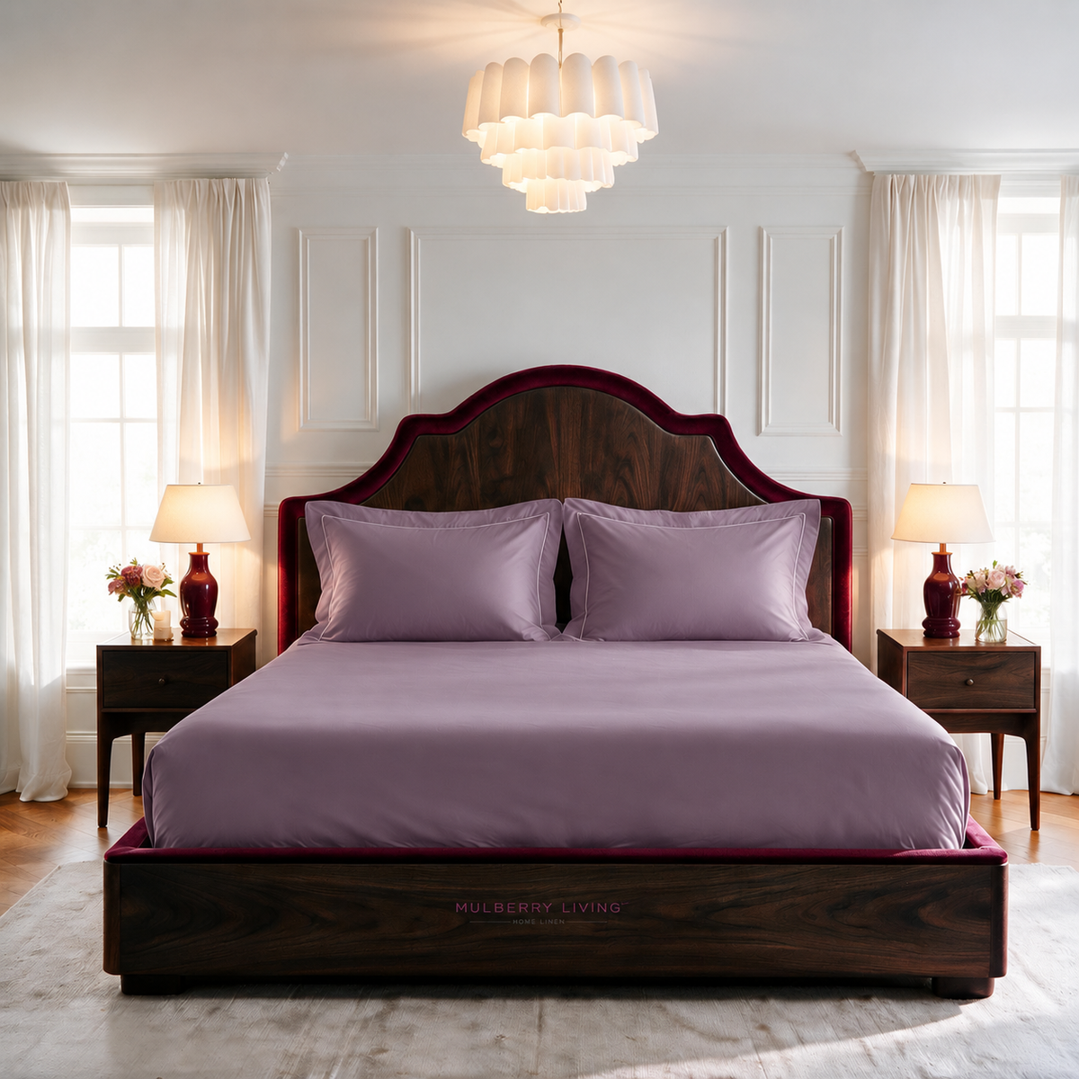 Breathable Sateen Super King Fitted Bedsheet Set | Includes 2 Pillow Covers