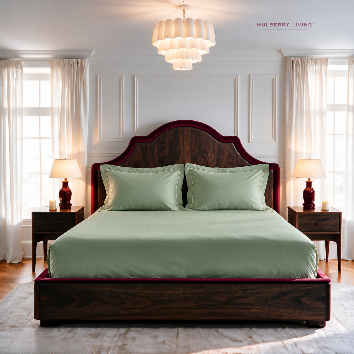 Breathable Sateen Super King Fitted Bedsheet Set | Includes 2 Pillow Covers