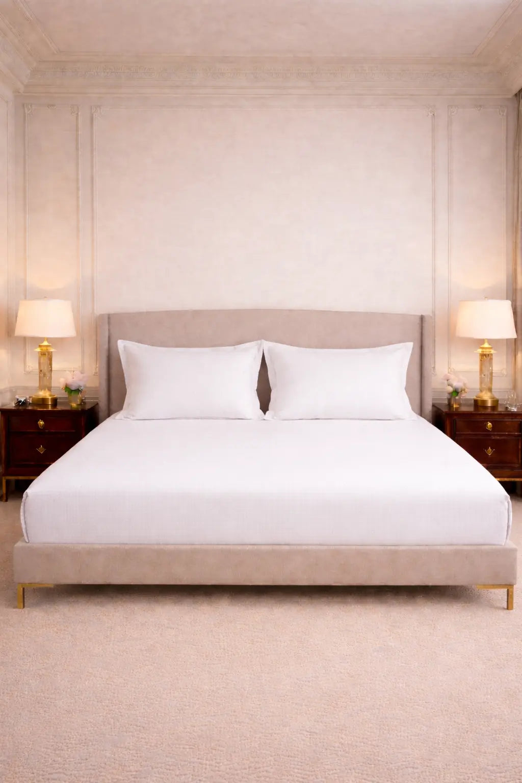 Micro  Checkered Super King Sateen Bedsheet Set with 2 Pillow Covers – Soft & Breathable