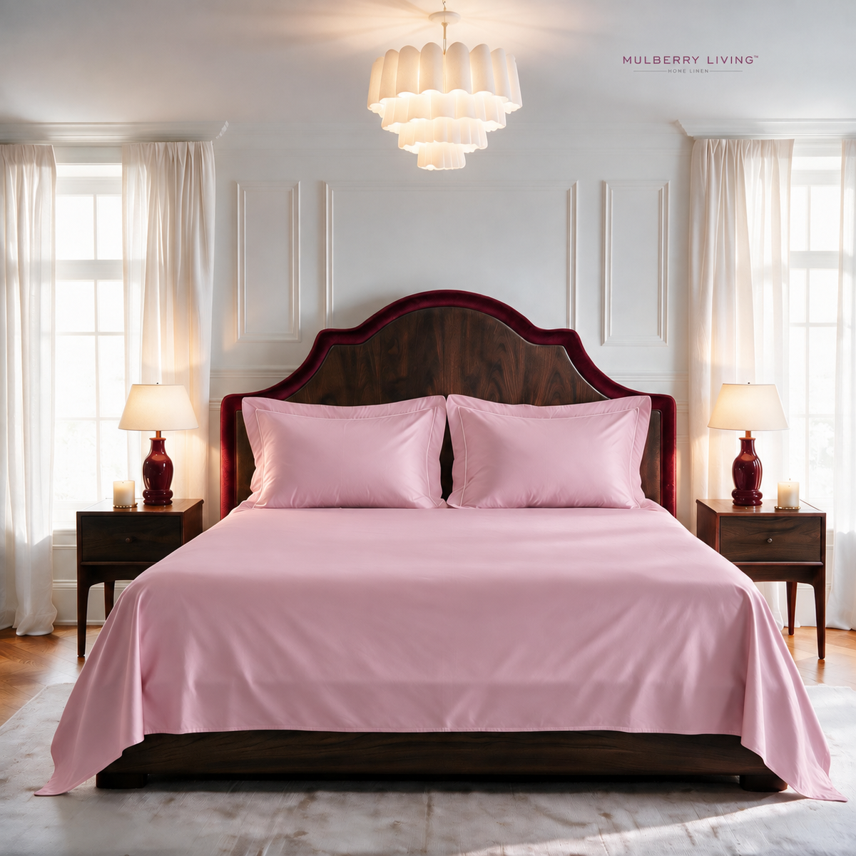 Minimal Solid Super Sateen Bedsheet Set with 2 Pillow Covers – Soft & Breathable