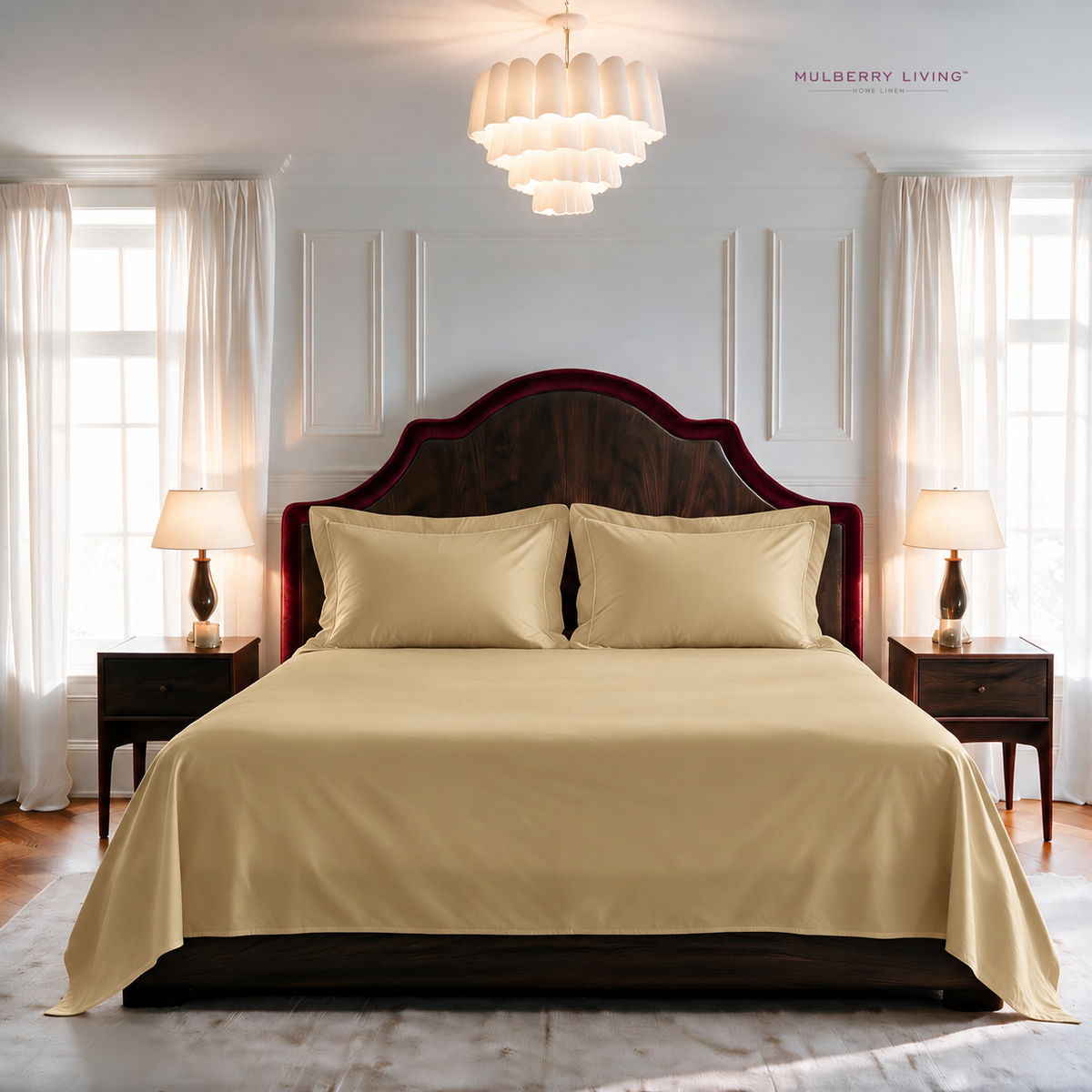Minimal Solid Super Sateen Bedsheet Set with 2 Pillow Covers – Soft & Breathable