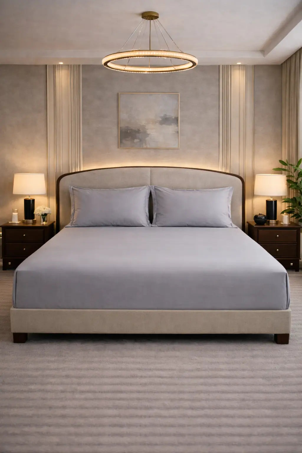 Giza Cotton Super King Sateen Bedsheet Set with 2 Pillow Covers – Ultra-Soft & Hotel-Quality Feel