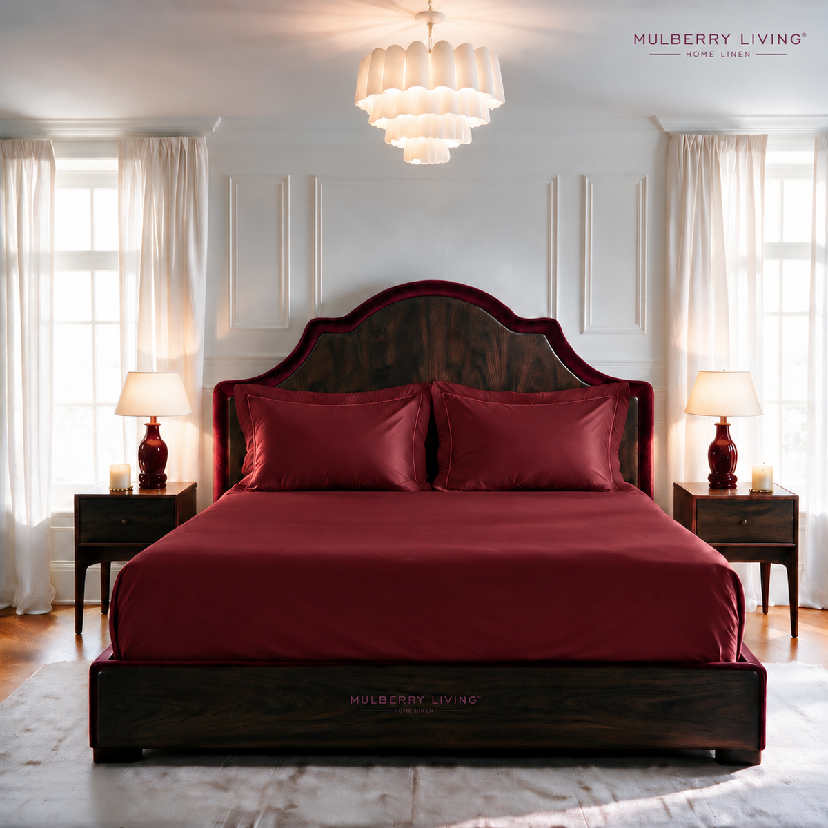 Breathable Sateen Super King Fitted Bedsheet Set | Includes 2 Pillow Covers