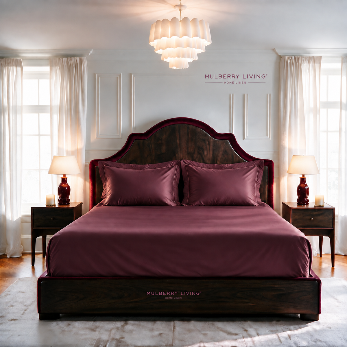 Breathable Sateen Super King Fitted Bedsheet Set | Includes 2 Pillow Covers
