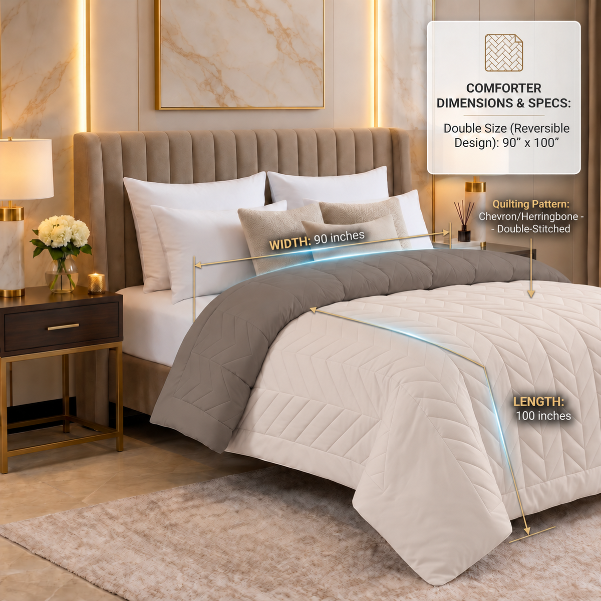 Dual Essence 150 GSM Reversible Comforter
