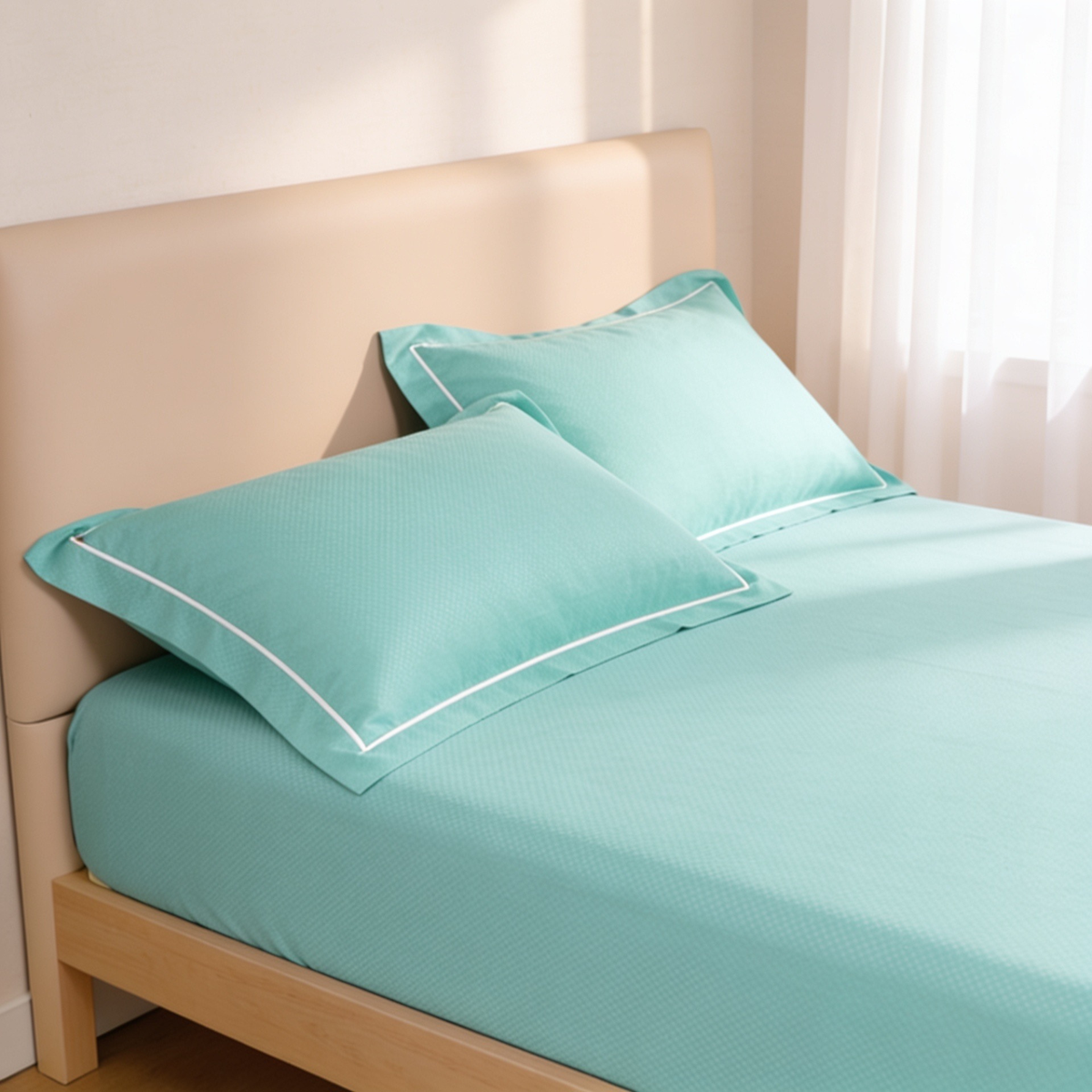 Micro  Checkered Super King Sateen Bedsheet Set with 2 Pillow Covers – Soft & Breathable