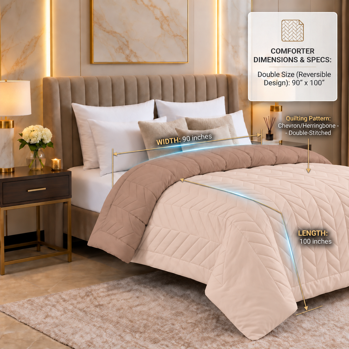 Dual Essence 150 GSM Reversible Comforter