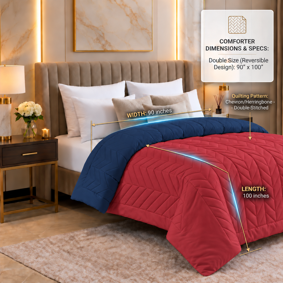 Dual Essence 150 GSM Reversible Comforter