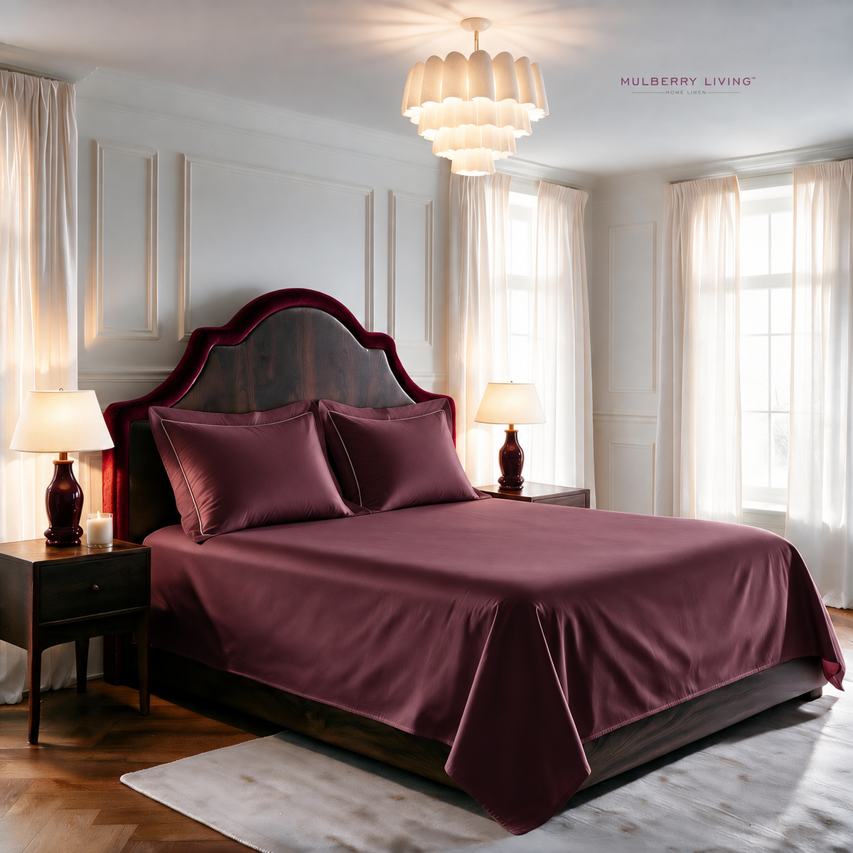 Minimal Solid Super Sateen Bedsheet Set with 2 Pillow Covers – Soft & Breathable