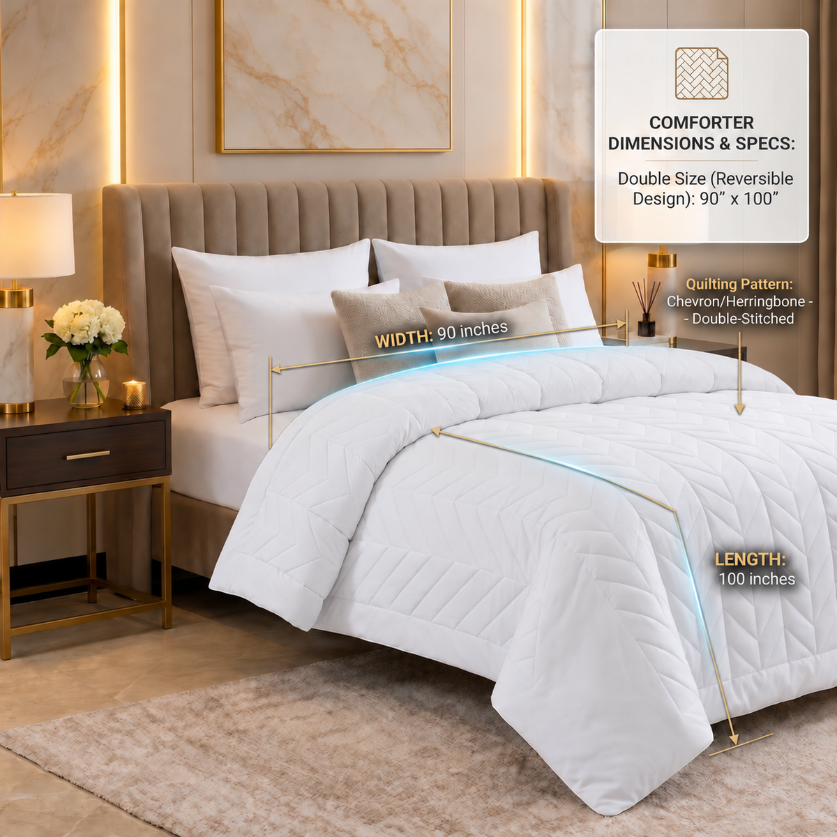 Dual Essence 150 GSM Reversible Comforter