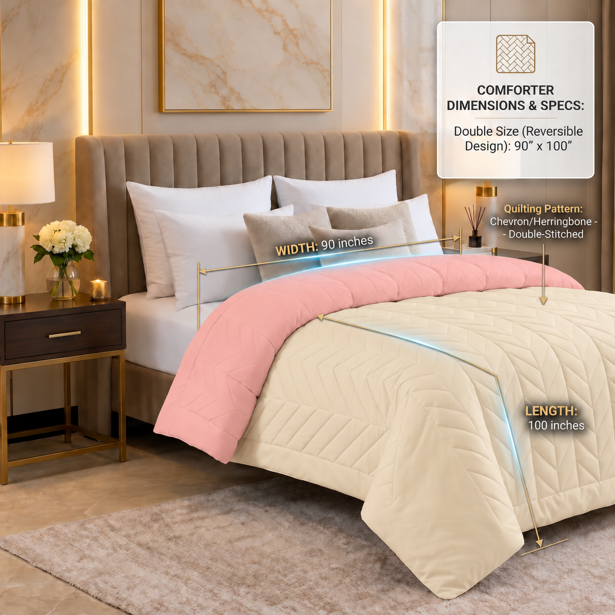 Dual Essence 150 GSM Reversible Comforter