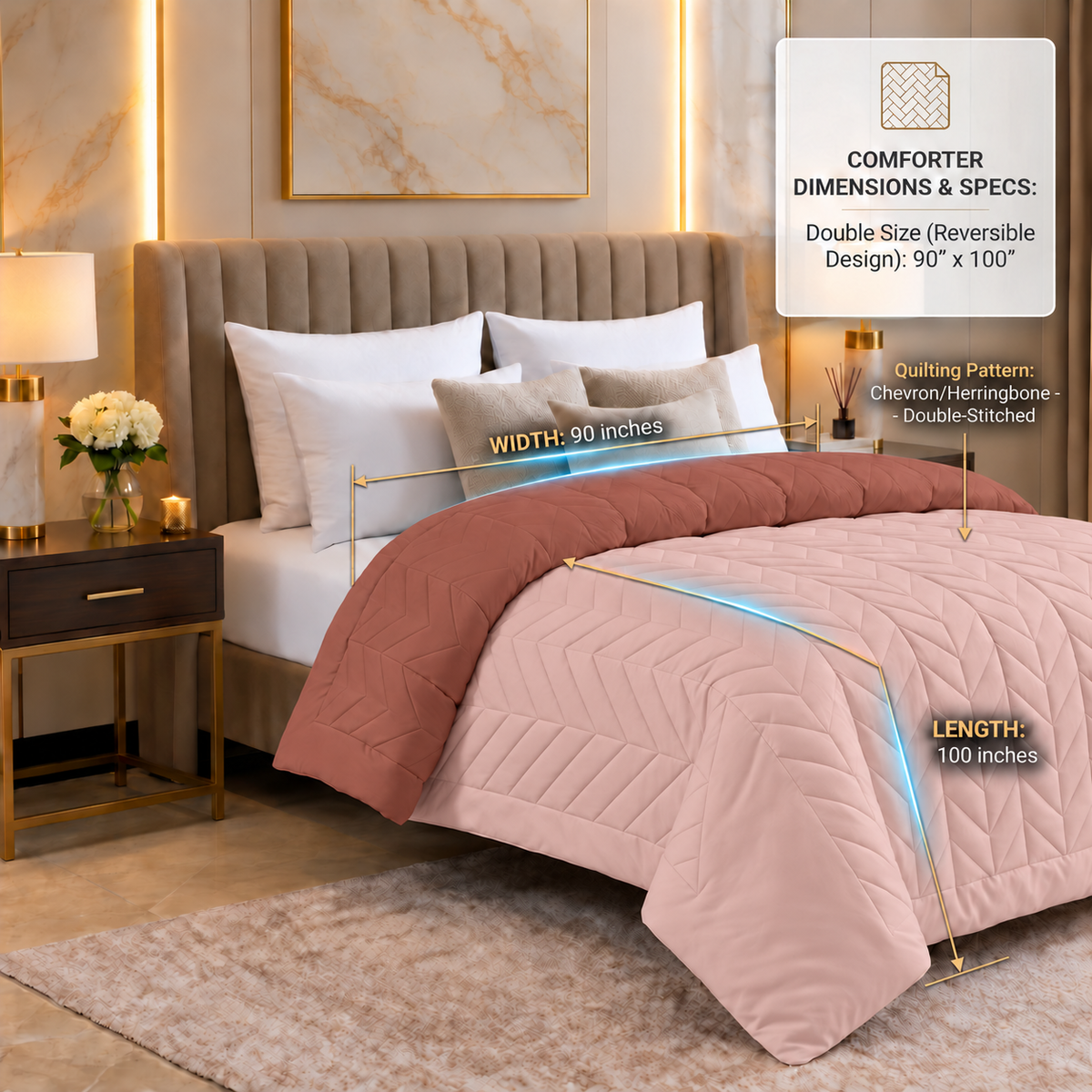 Dual Essence 150 GSM Reversible Comforter