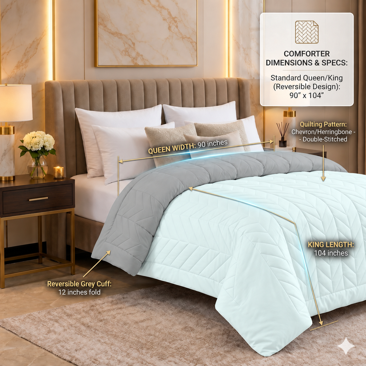 Dual Essence 150 GSM Reversible Comforter