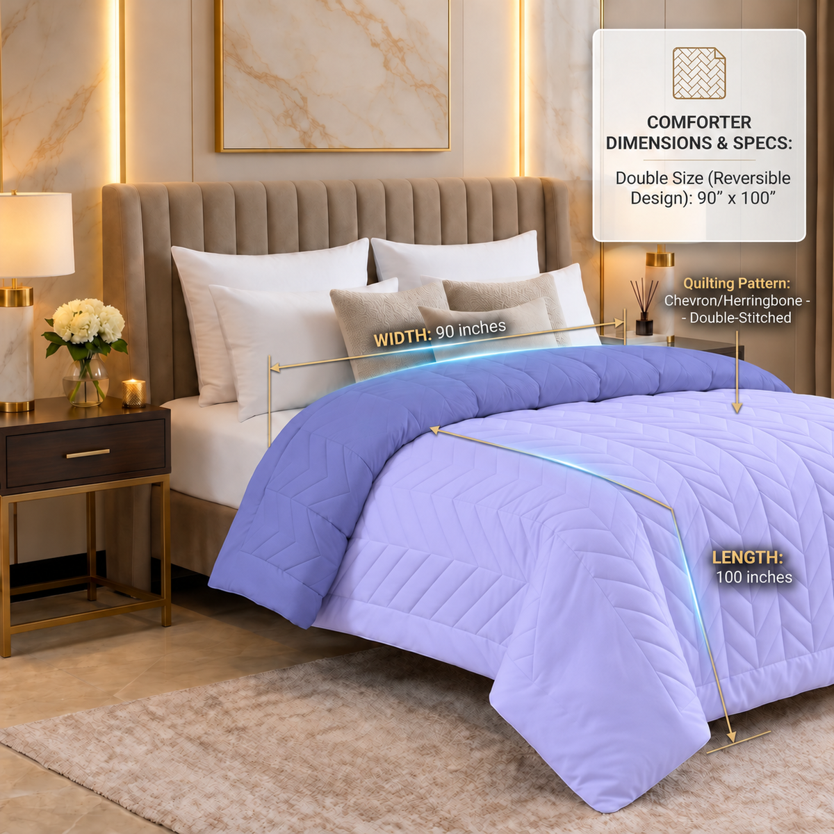 Dual Essence 150 GSM Reversible Comforter