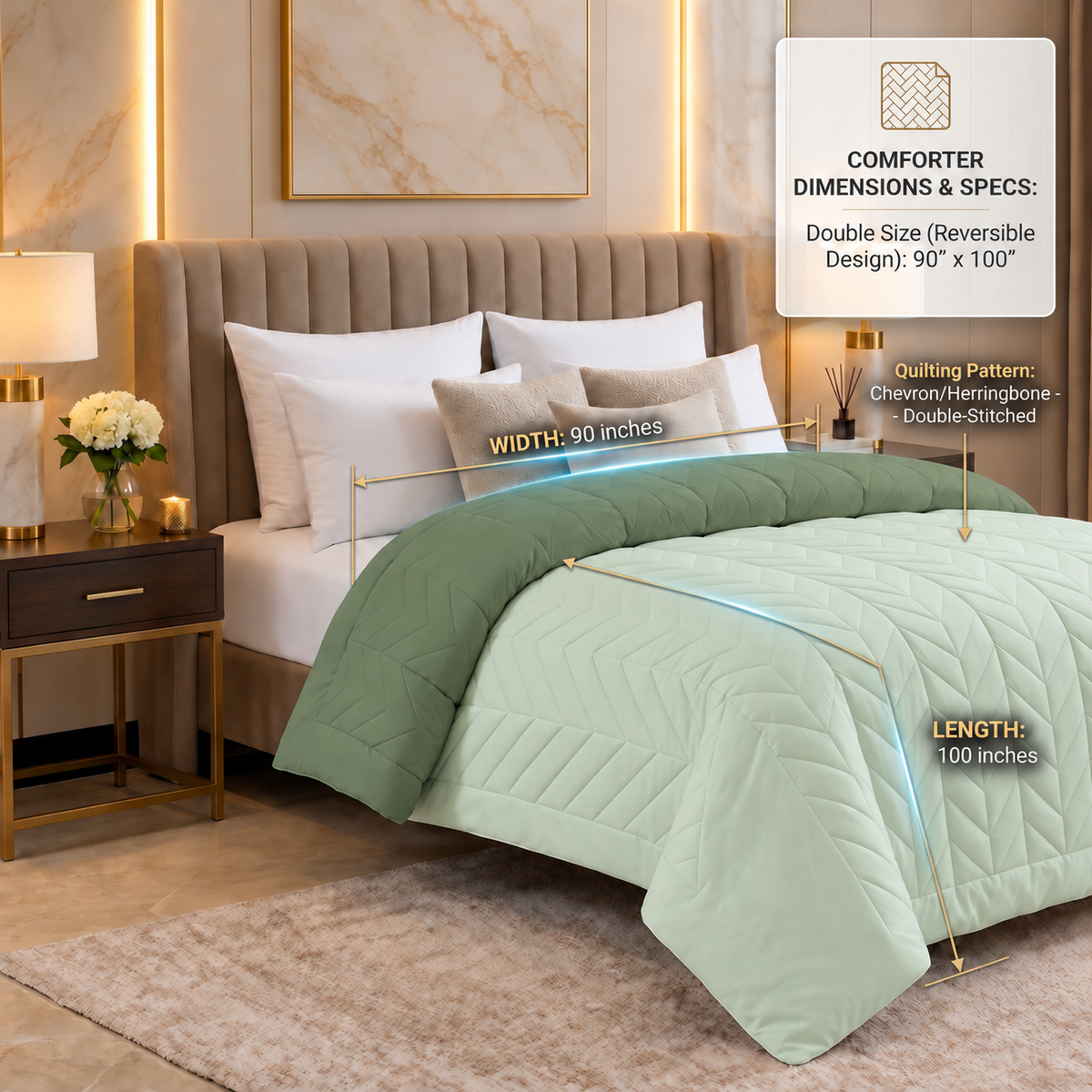 Dual Essence 150 GSM Reversible Comforter