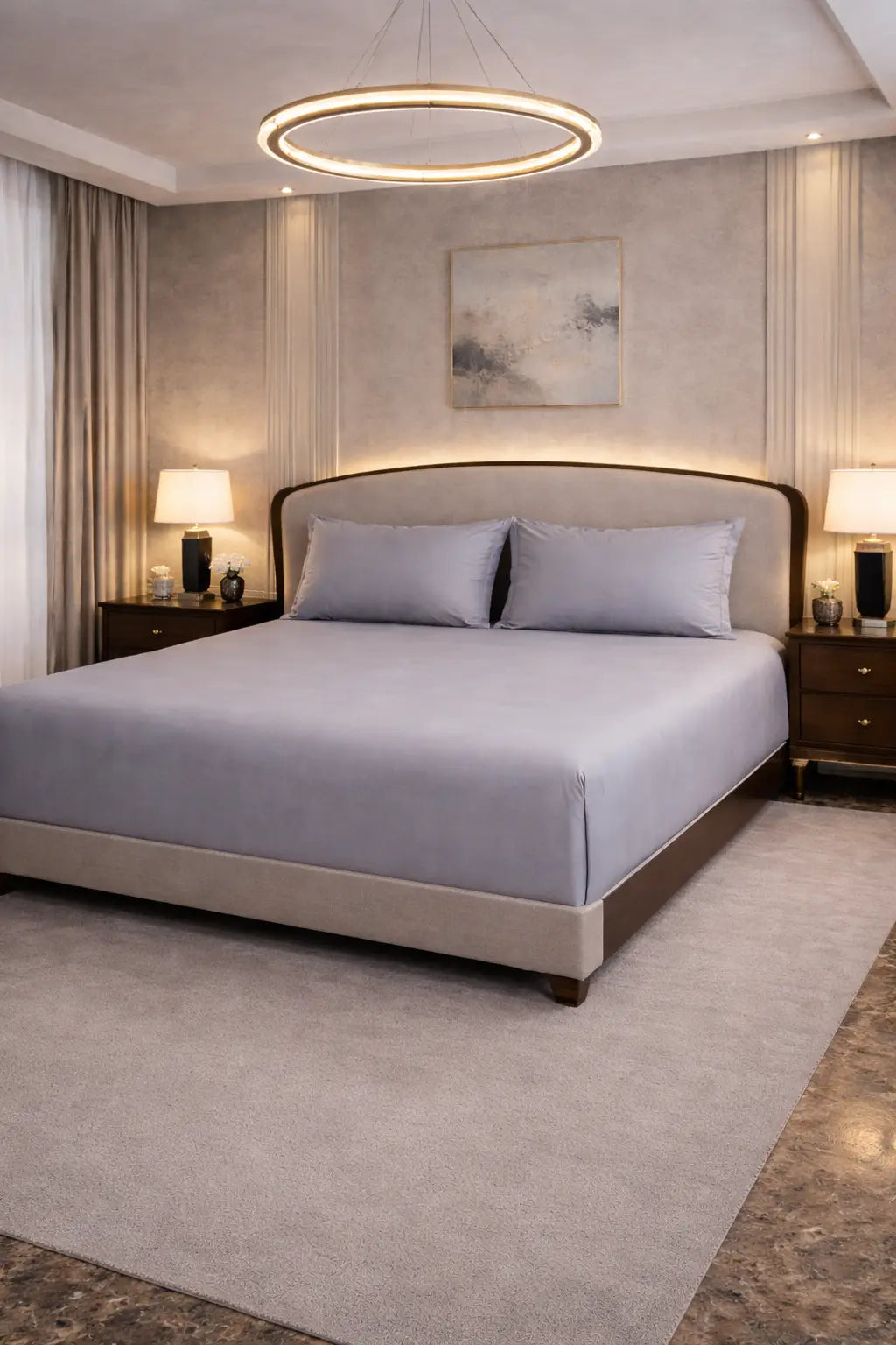 Giza Cotton Super King Sateen Bedsheet Set with 2 Pillow Covers – Ultra-Soft & Hotel-Quality Feel