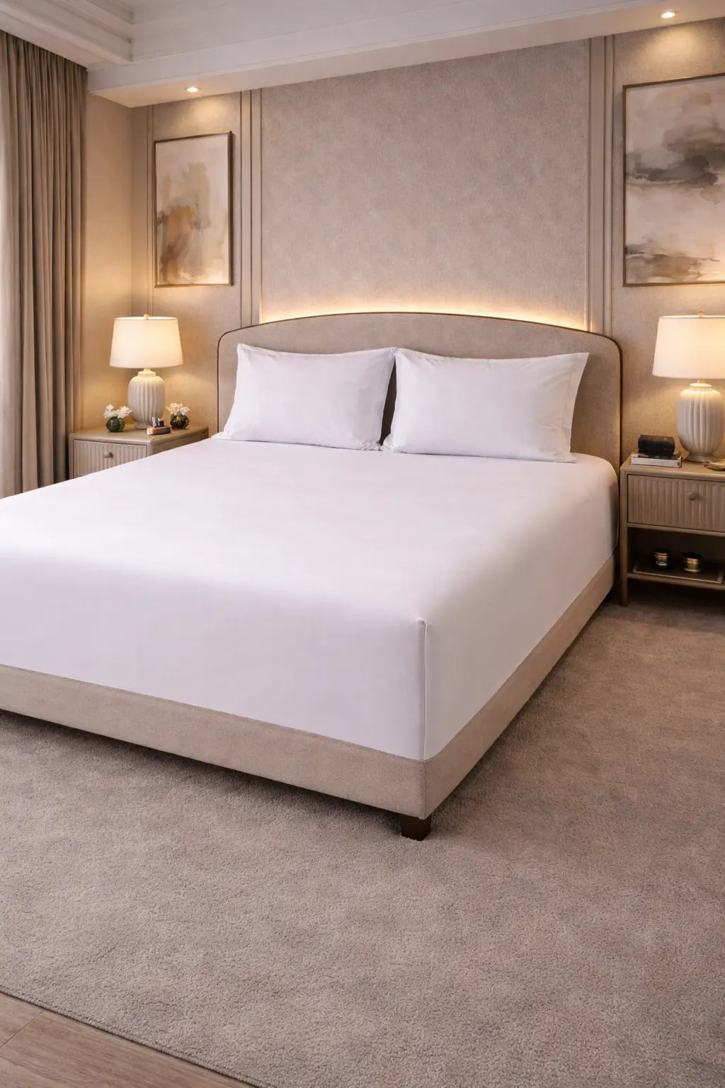 Giza Cotton Super King Sateen Bedsheet Set with 2 Pillow Covers – Ultra-Soft & Hotel-Quality Feel
