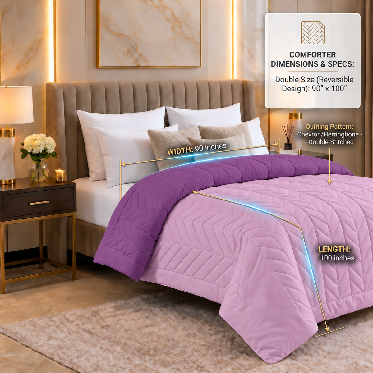 Dual Essence 150 GSM Reversible Comforter