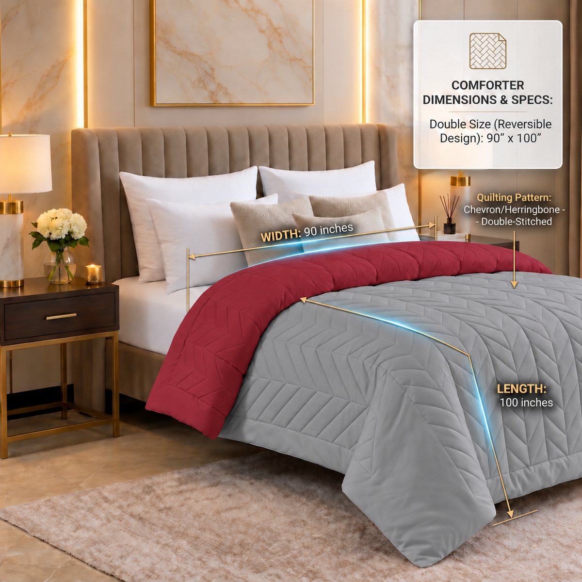 Dual Essence 150 GSM Reversible Comforter