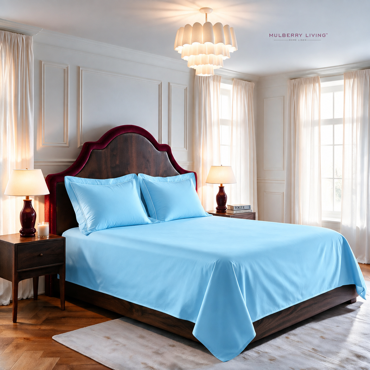 Minimal Solid Super Sateen Bedsheet Set with 2 Pillow Covers – Soft & Breathable