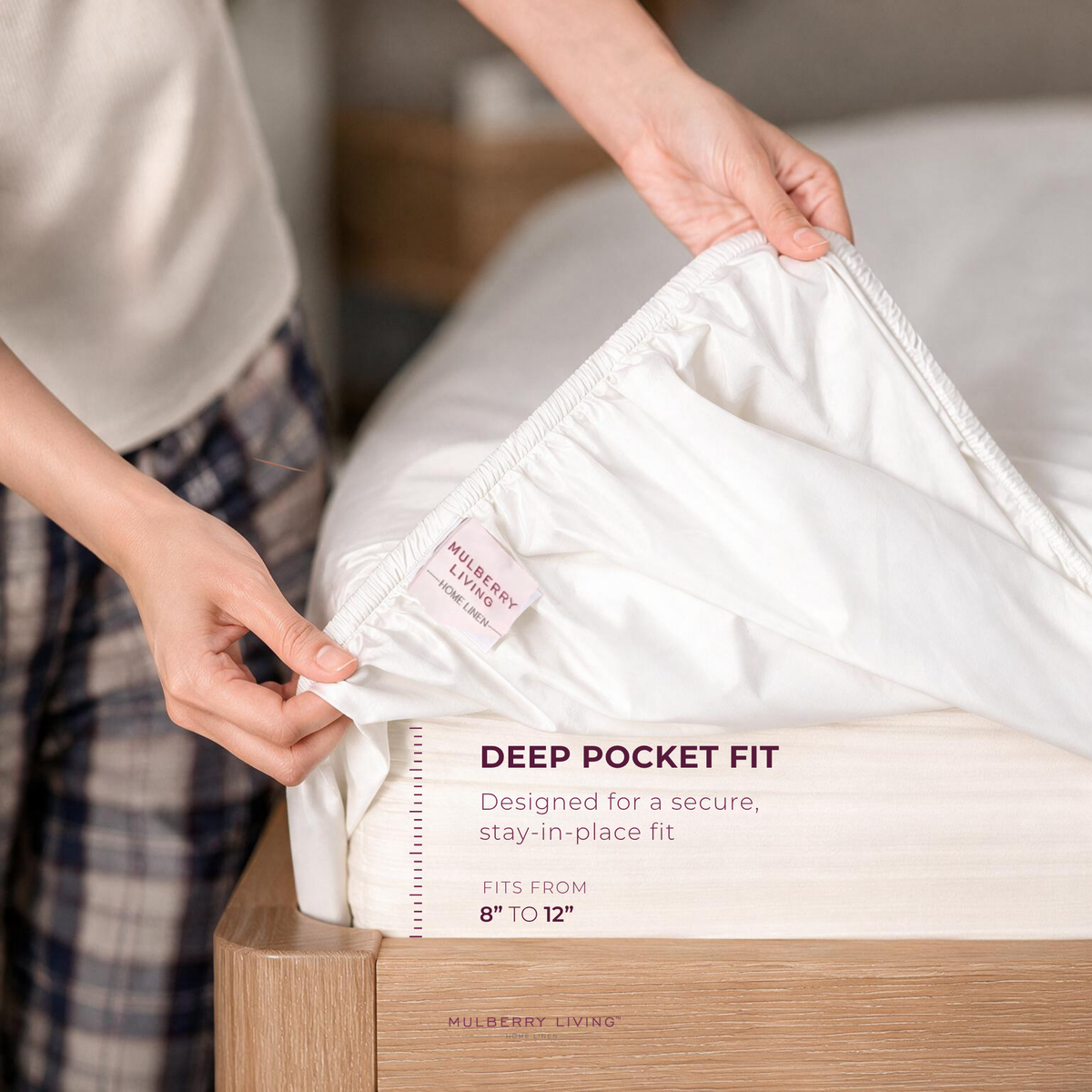 Breathable Sateen Super King Fitted Bedsheet Set | Includes 2 Pillow Covers