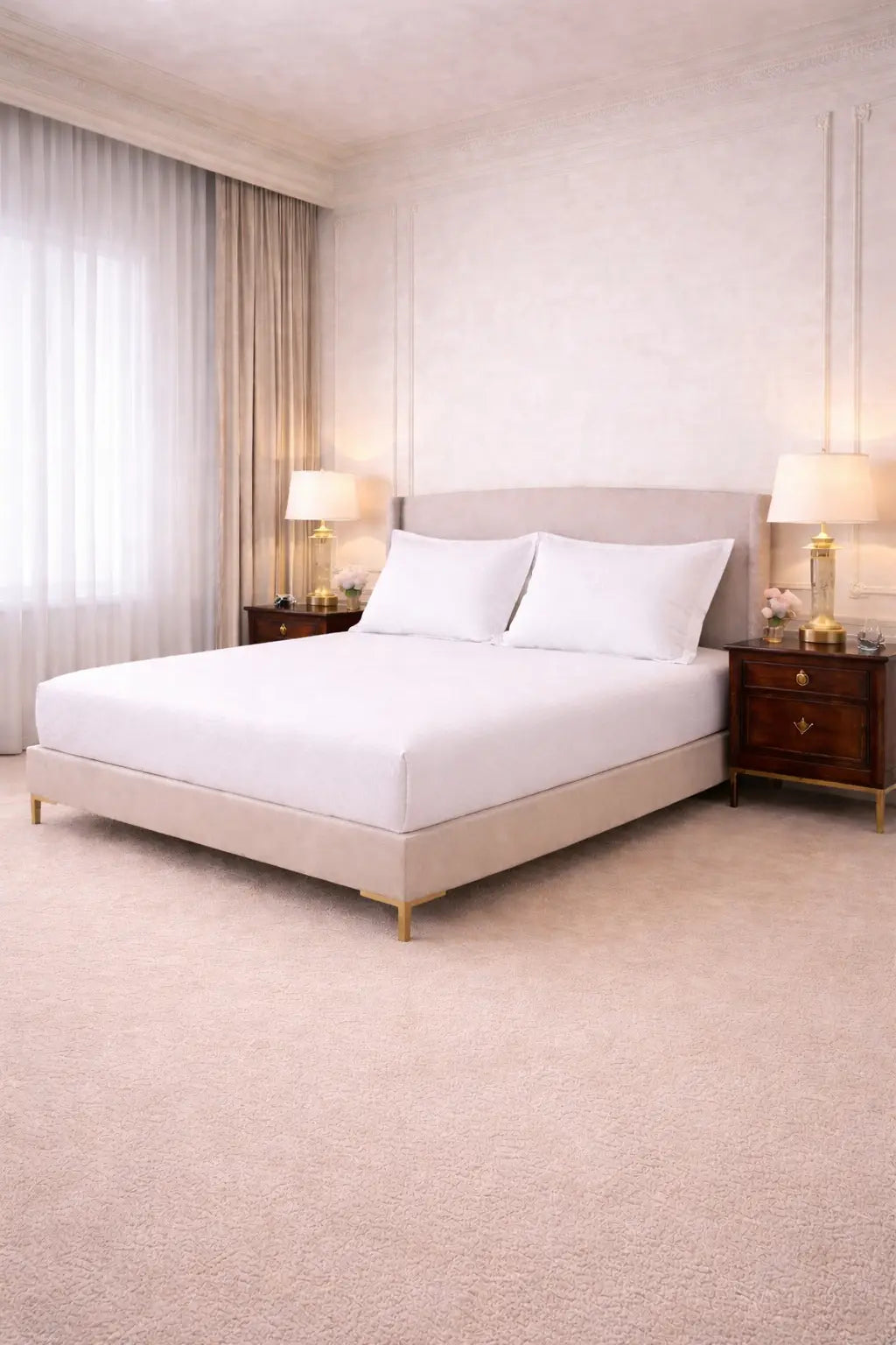 Micro  Checkered Super King Sateen Bedsheet Set with 2 Pillow Covers – Soft & Breathable