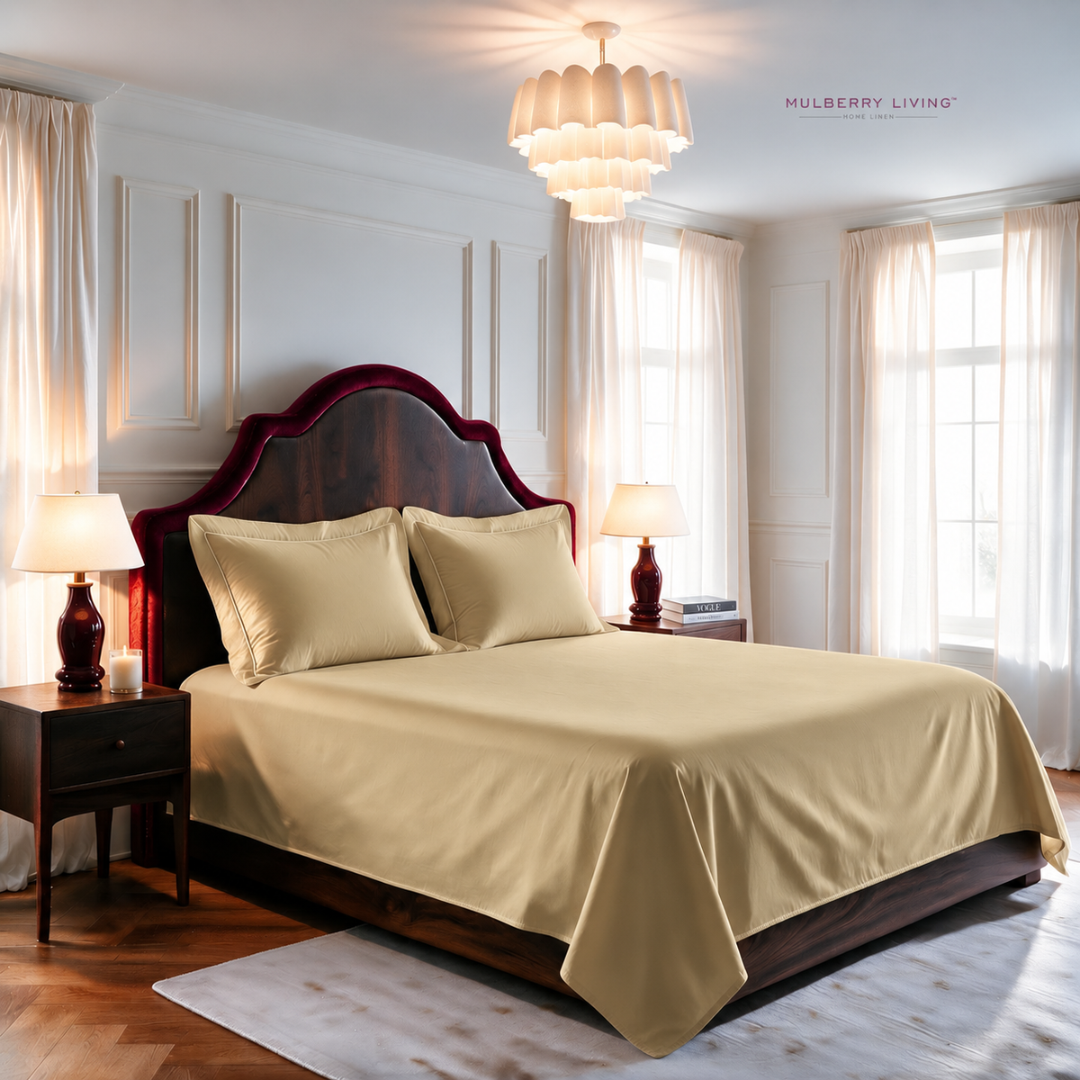 Minimal Solid Super Sateen Bedsheet Set with 2 Pillow Covers – Soft & Breathable