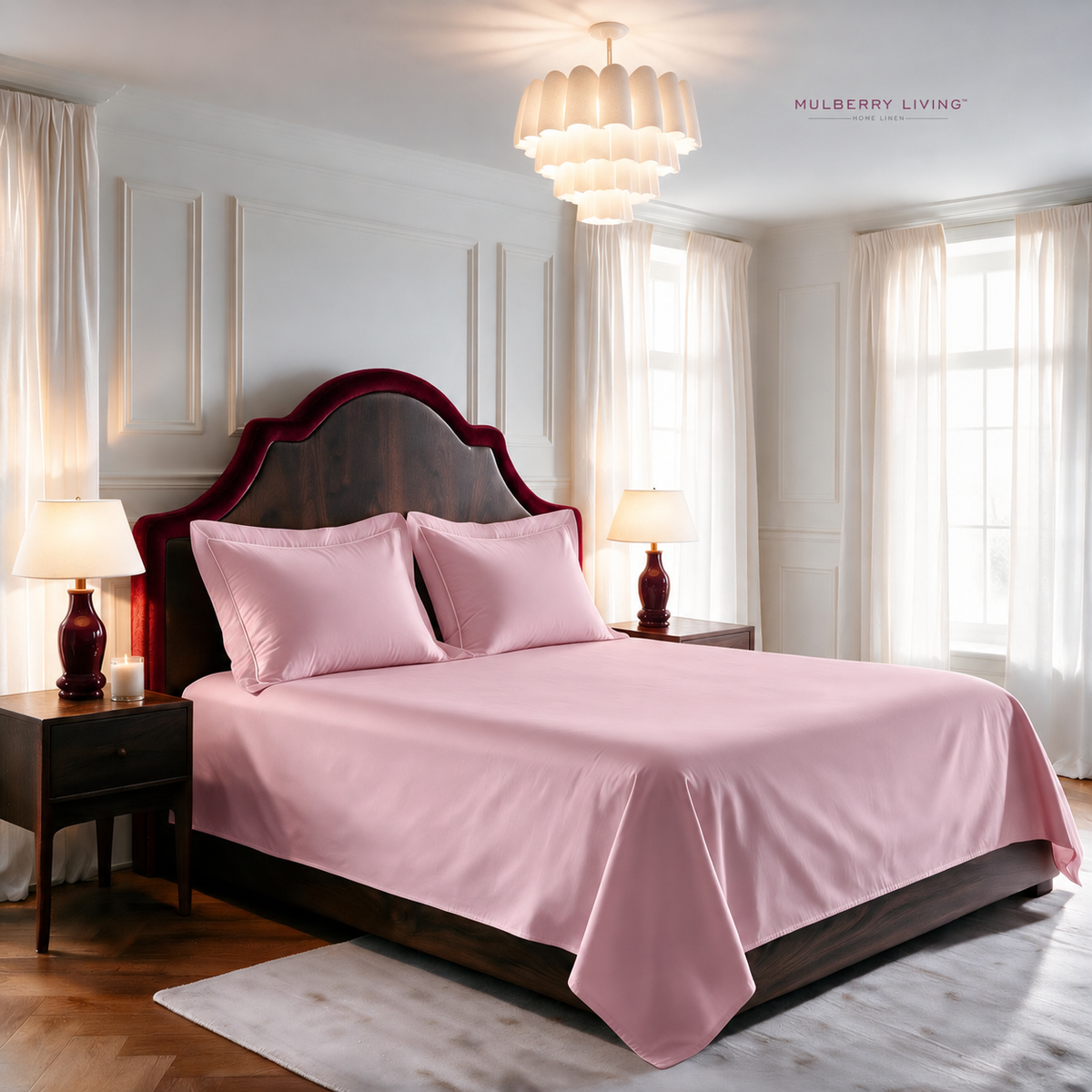 Minimal Solid Super Sateen Bedsheet Set with 2 Pillow Covers – Soft & Breathable