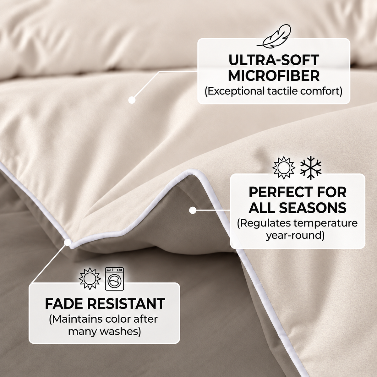 Dual Essence 150 GSM Reversible Comforter