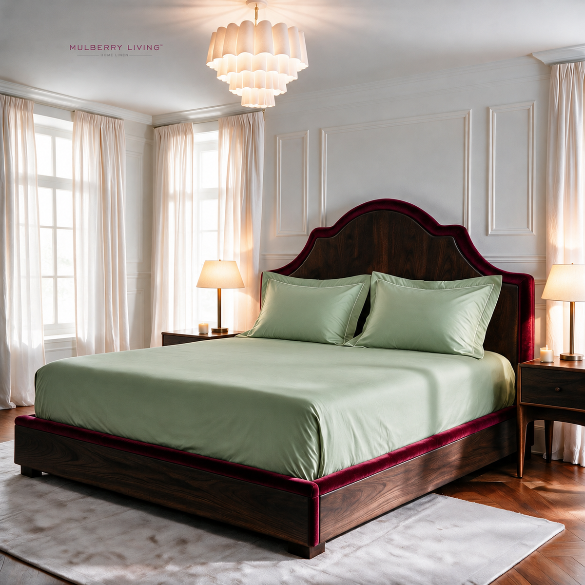 Breathable Sateen Super King Fitted Bedsheet Set | Includes 2 Pillow Covers