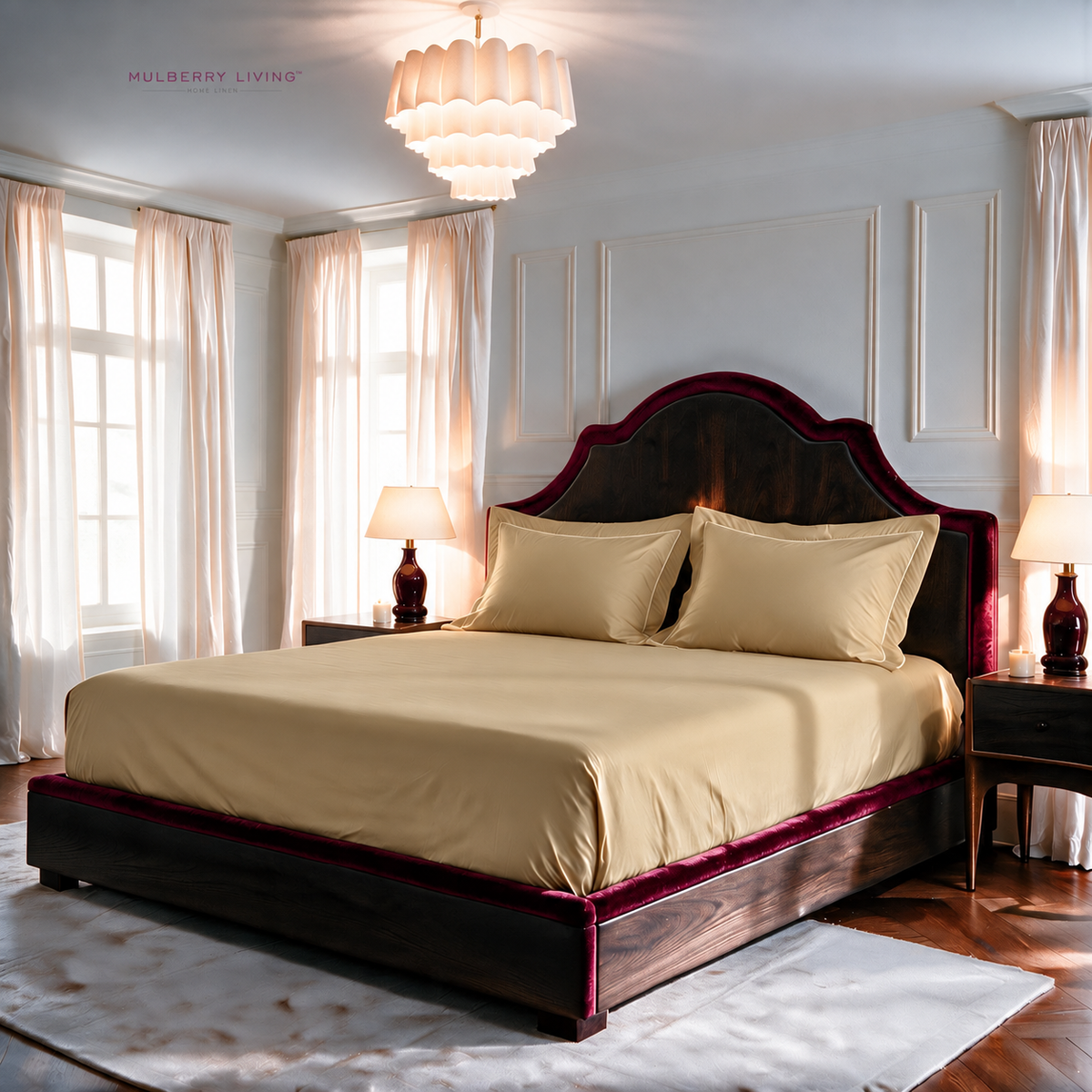 Breathable Sateen Super King Fitted Bedsheet Set | Includes 2 Pillow Covers