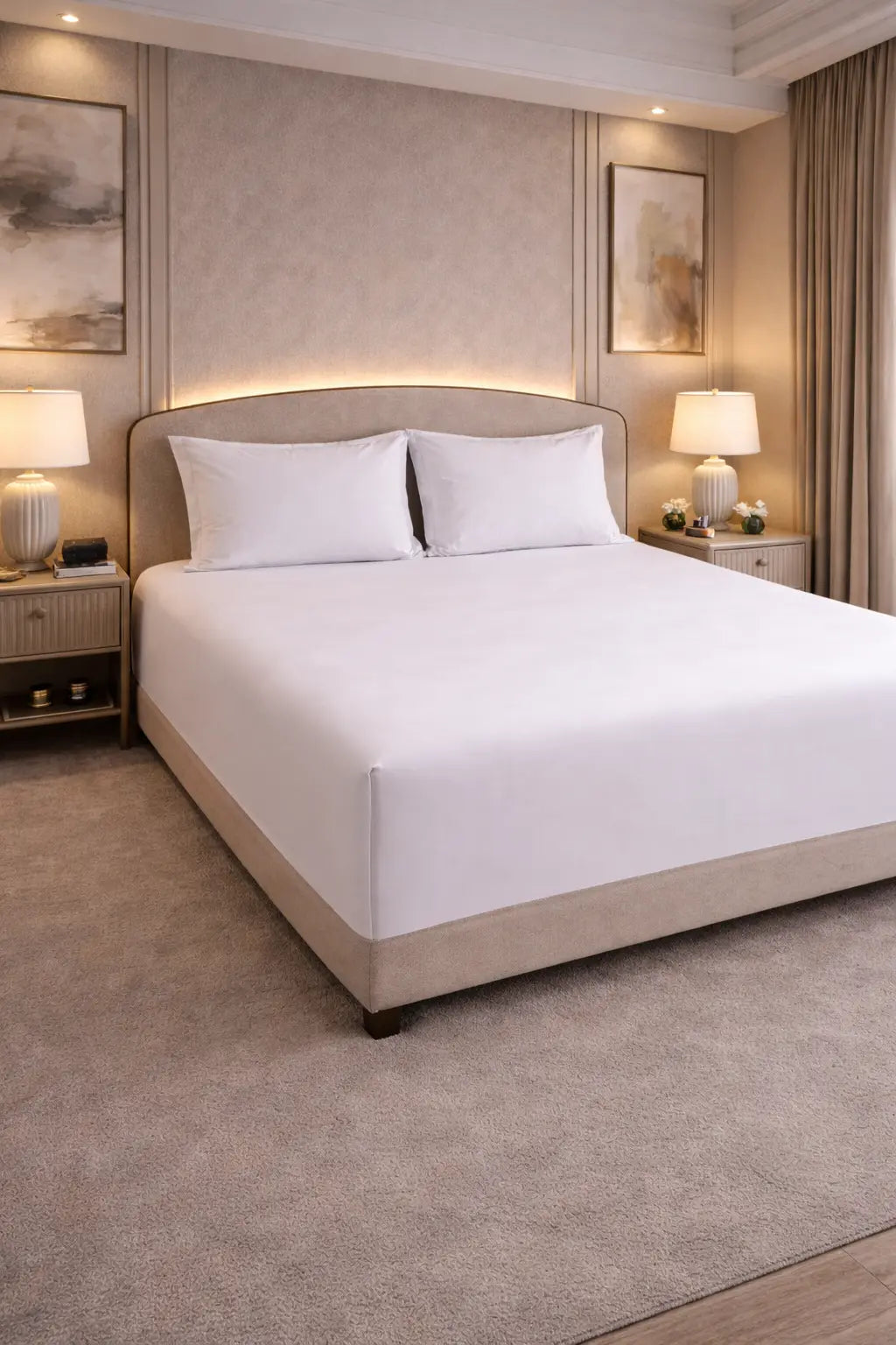 Giza Cotton Super King Sateen Bedsheet Set with 2 Pillow Covers – Ultra-Soft & Hotel-Quality Feel