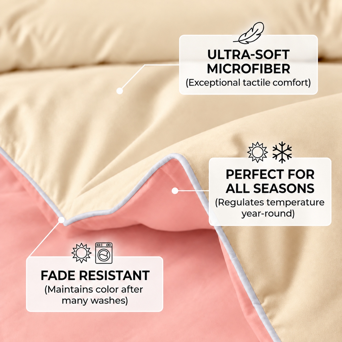Dual Essence 150 GSM Reversible Comforter