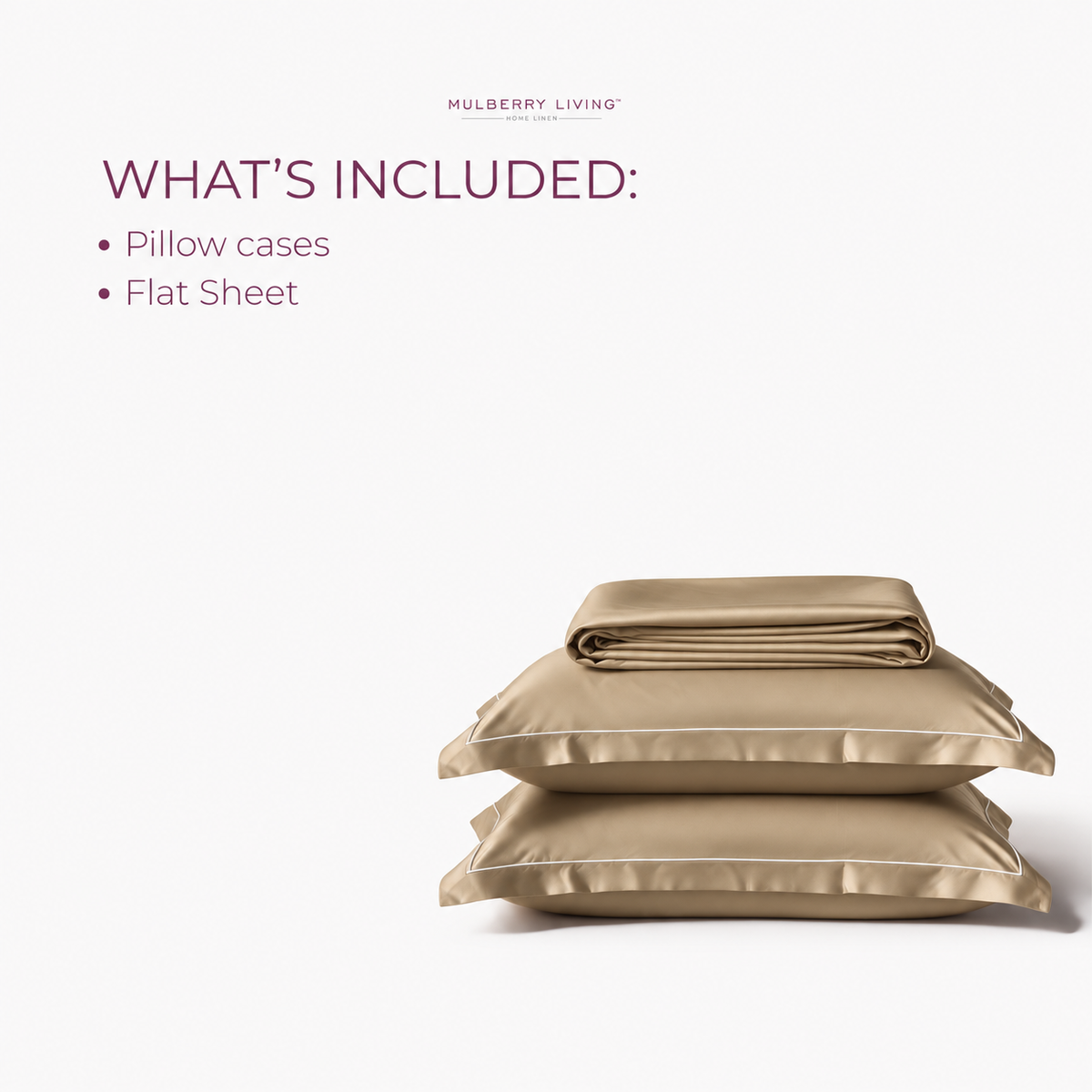 Minimal Solid Super Sateen Bedsheet Set with 2 Pillow Covers – Soft & Breathable