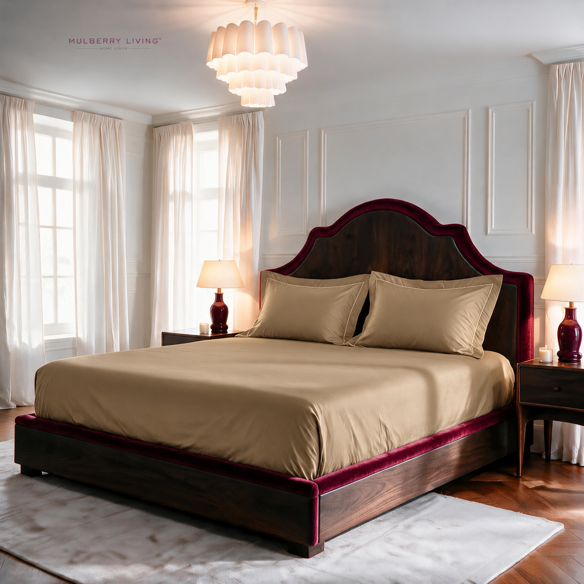 Breathable Sateen Super King Fitted Bedsheet Set | Includes 2 Pillow Covers