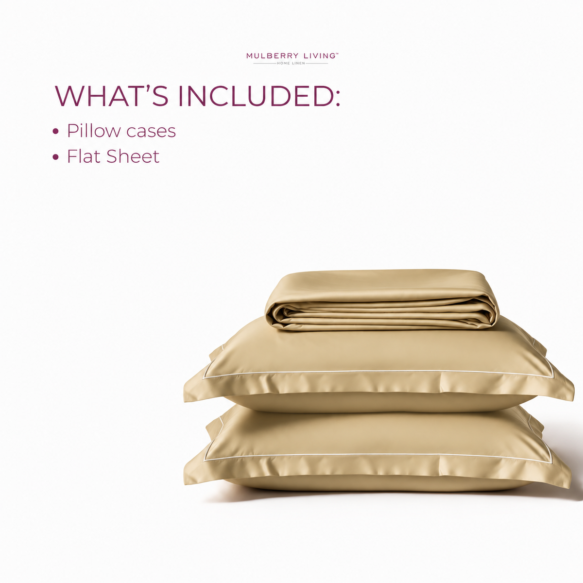 Minimal Solid Super Sateen Bedsheet Set with 2 Pillow Covers – Soft & Breathable