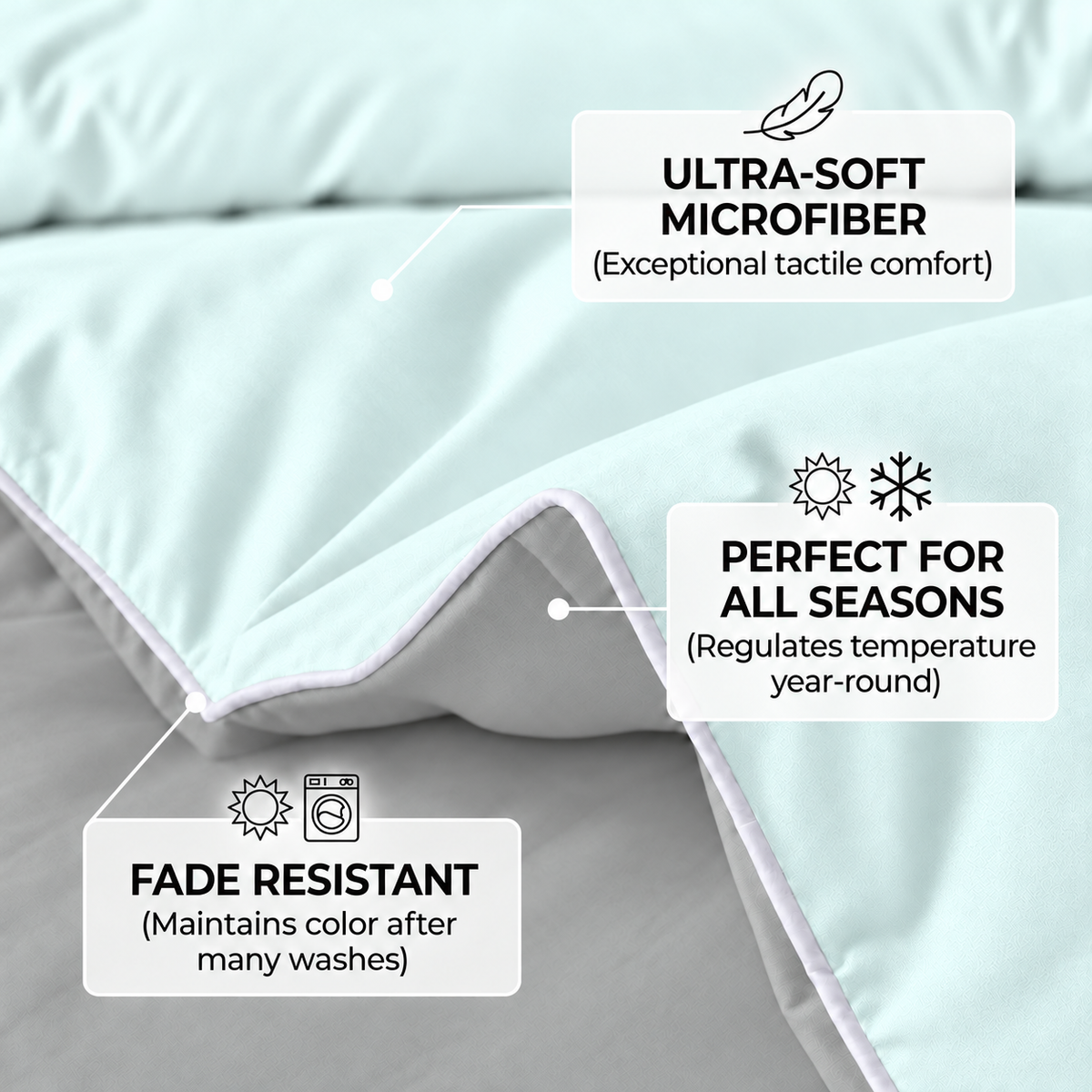 Dual Essence 150 GSM Reversible Comforter