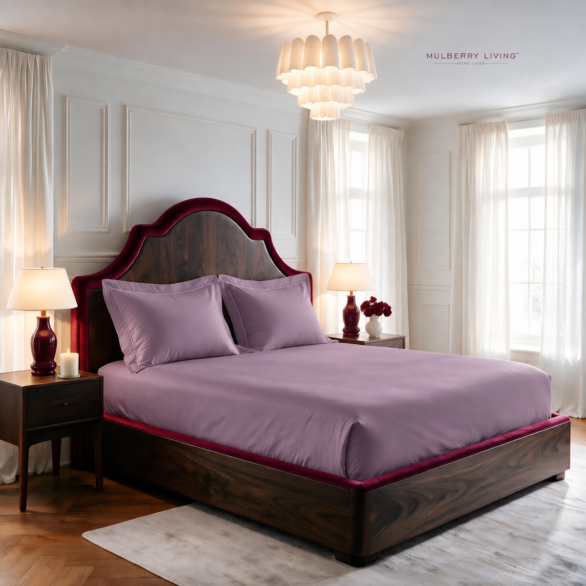Breathable Sateen Super King Fitted Bedsheet Set | Includes 2 Pillow Covers