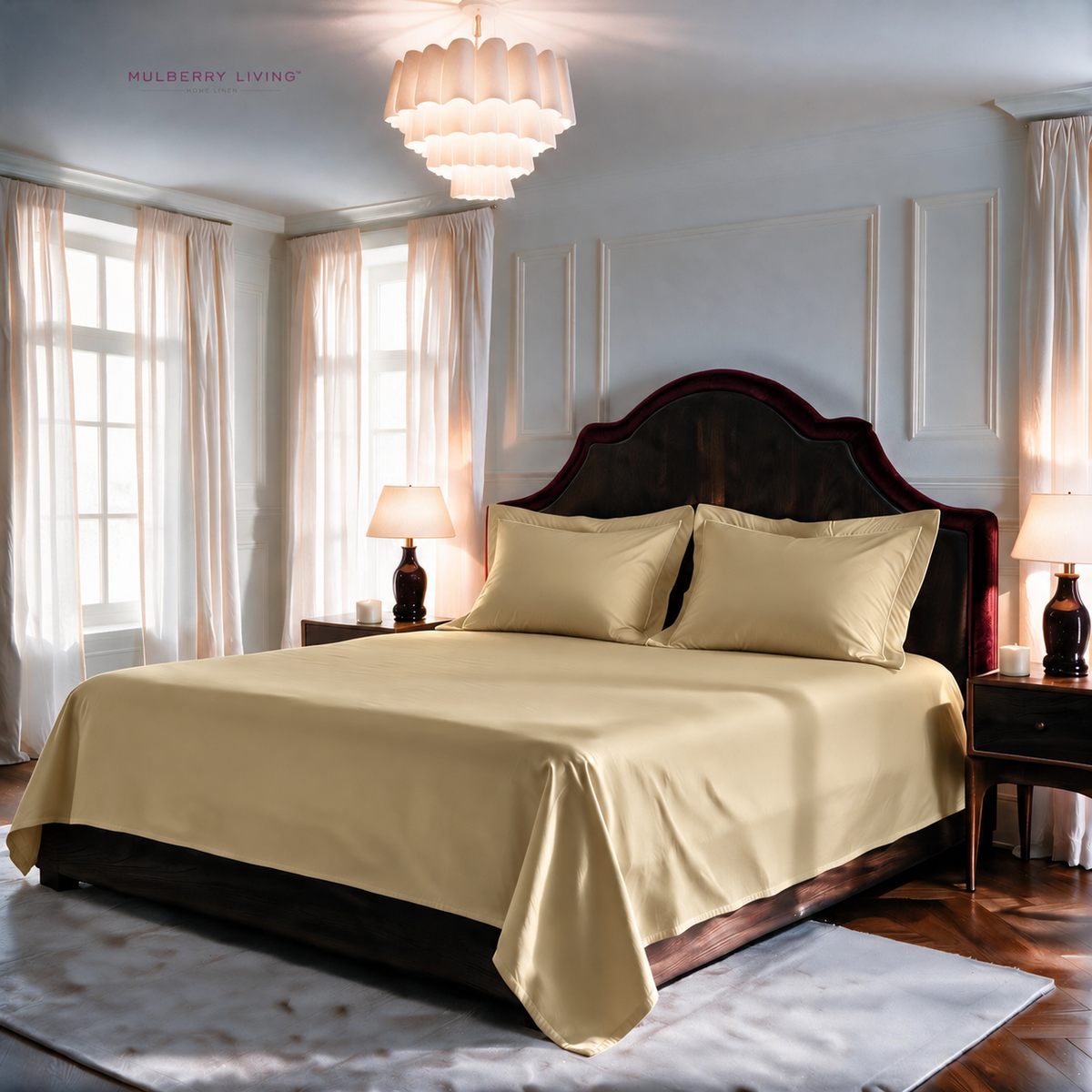 Minimal Solid Super Sateen Bedsheet Set with 2 Pillow Covers – Soft & Breathable
