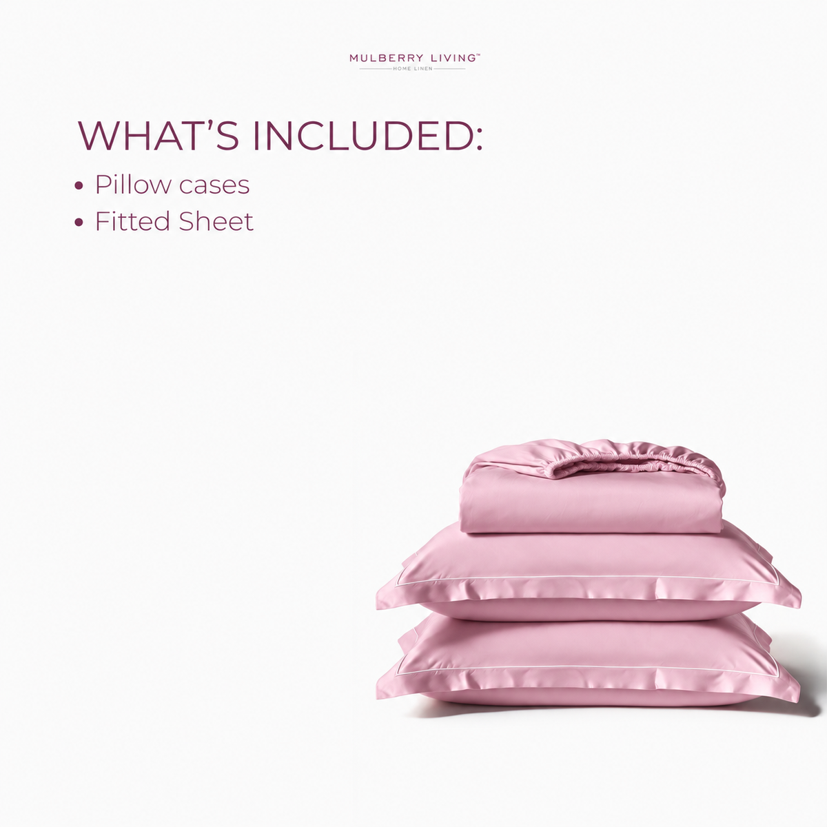 Breathable Sateen Super King Fitted Bedsheet Set | Includes 2 Pillow Covers