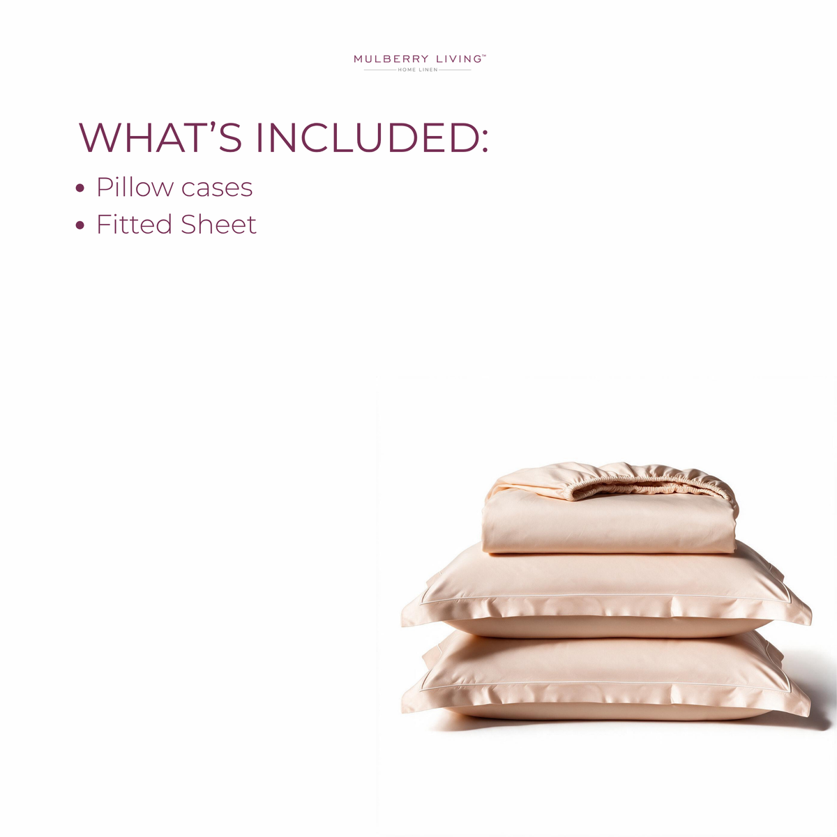 Breathable Sateen Super King Fitted Bedsheet Set | Includes 2 Pillow Covers
