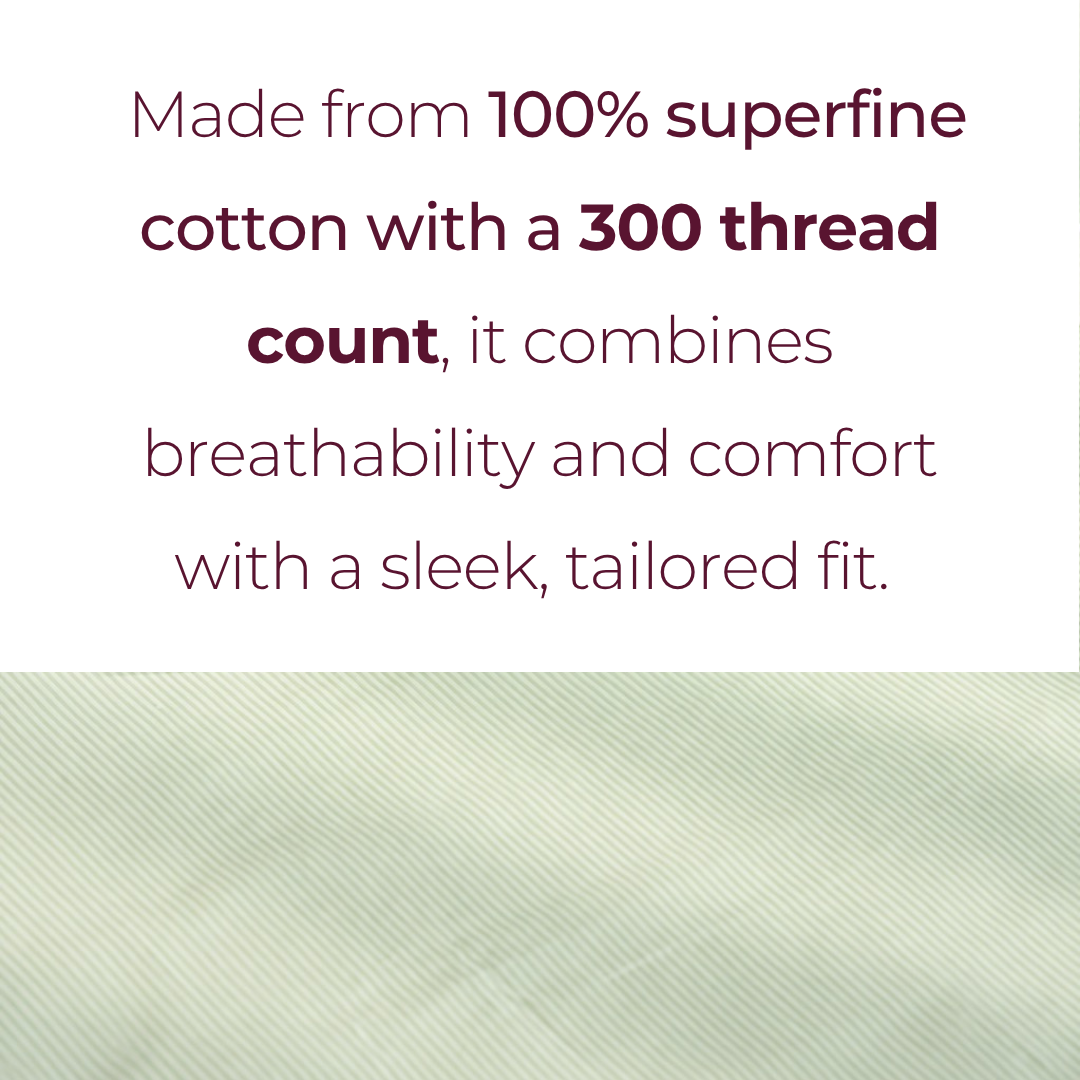 Luxury Super King Sateen Elastic Fitted Bedsheet Set – Fine Linear Stripes with 2 Pillow Covers