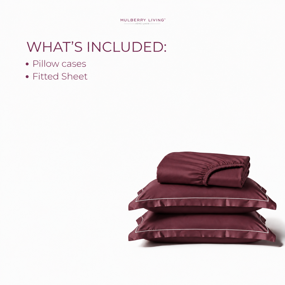 Breathable Sateen Super King Fitted Bedsheet Set | Includes 2 Pillow Covers