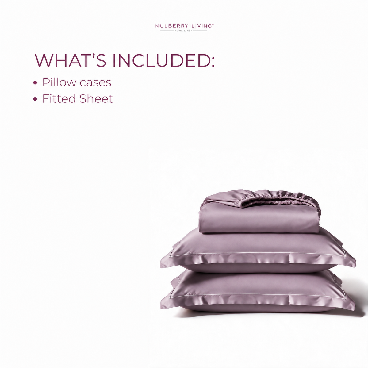 Breathable Sateen Super King Fitted Bedsheet Set | Includes 2 Pillow Covers