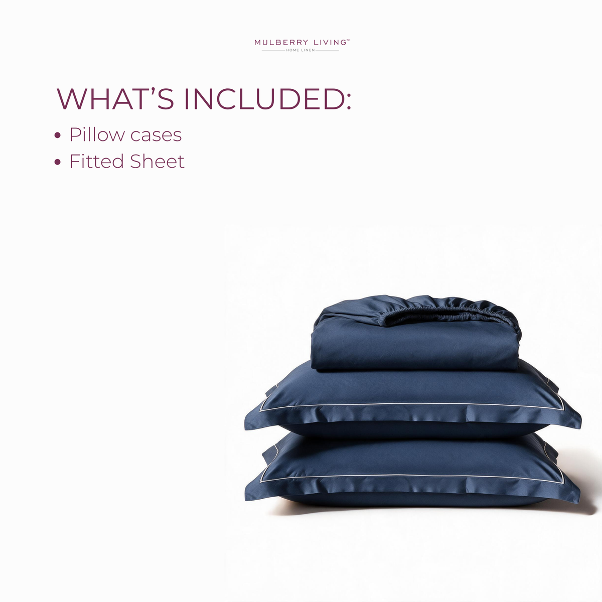 Breathable Sateen Super King Fitted Bedsheet Set | Includes 2 Pillow Covers