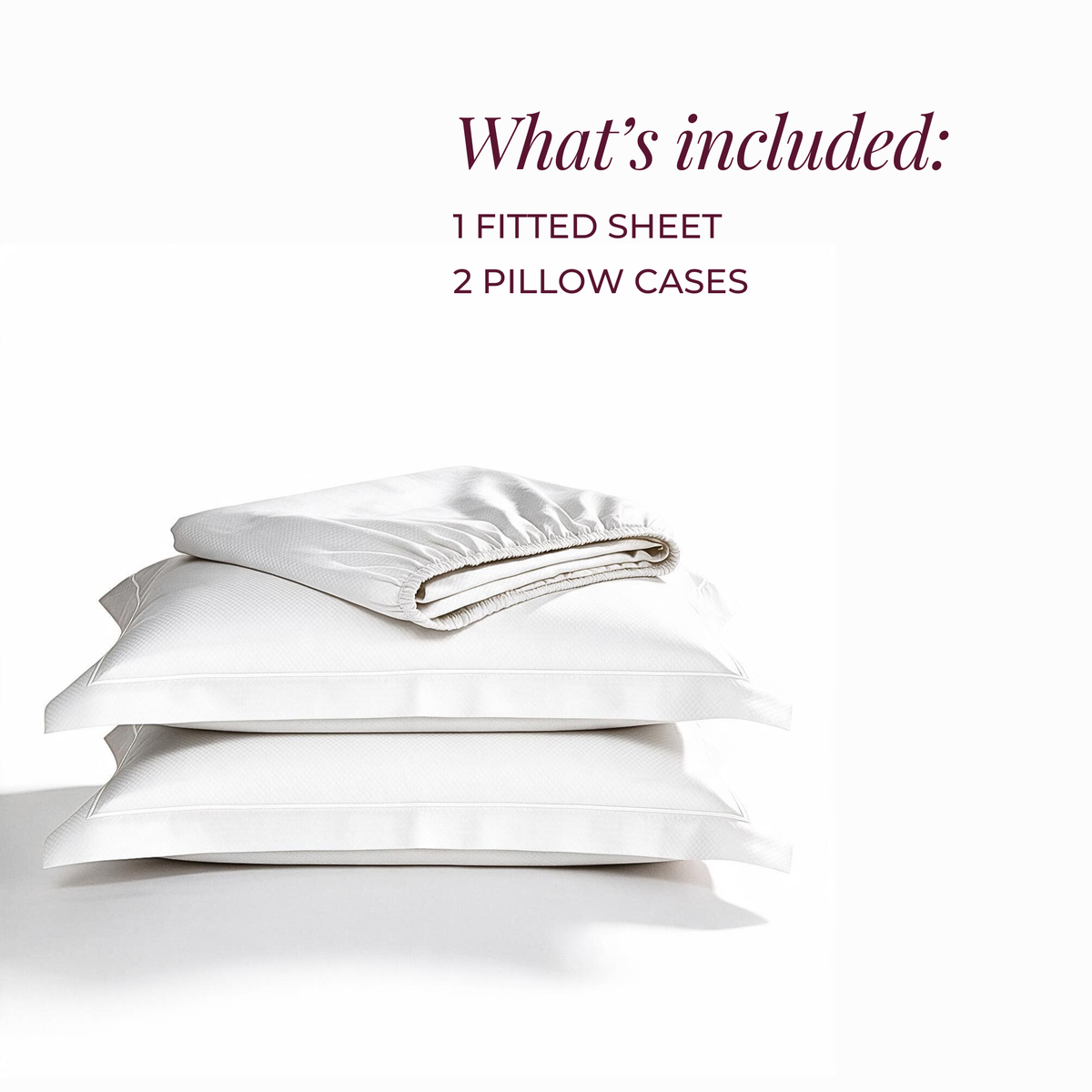 Micro  Checkered Super King Sateen Elastic Fitted Bedsheet Set with 2 Pillow Covers – Soft & Breathable