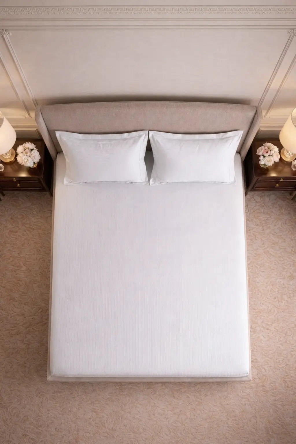 Linear Luxe 100% Cotton – 300 Thread Count King Size Fitted Bedsheet Set