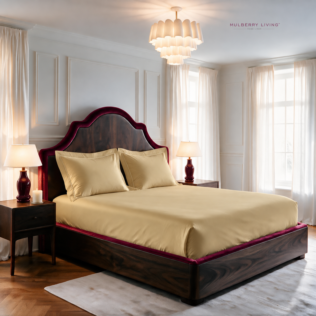 Breathable Sateen Super King Fitted Bedsheet Set | Includes 2 Pillow Covers